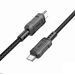 Кабель Type-C <--> Type-C  1.0м HOCO X94 Leader, черный, 60Вт