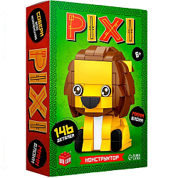 Конструктор «PIXI. Лев», животные, мини блоки, 146 деталей