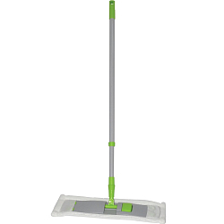 Швабра с флаундером 40см, телескопический черенок 120см, резьба 1,6см, м-фибра (тип К), ЛЮБАША