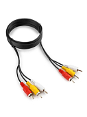 Кабель 3RCA <--> 3RCA  3.0м ATCOM АТ1004 круглый, чёрный