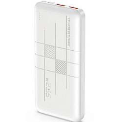 Внешний АКБ XO PR-187 (10000mAh), 20Вт, QC+PD, белый