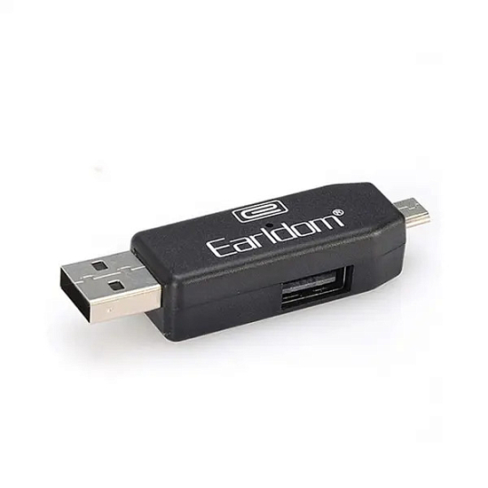 Переходник OTG EARLDOM ET-OT05, microUSB, черный