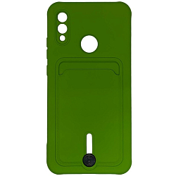 Задняя накладка ZIBELINO Card Holder для Honor 10 Lite/P Smart 2019 (салатовый) с выталкивателем