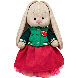 Мягкая игрушка Зайка Ми в бомбере с земляничкой , 32 см (StM-660)