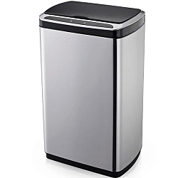 Сенсорное мусорное ведро Kitchen Joy, на 50л (KJ-JAH5112-50L) Silver, из нержавеющей стали с крышкой