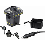 Насос электрический INTEX 66634, 12В/220В "Quick-Fill AC/DC" с адаптером, 480л/м, 3 насадки в комплекте