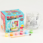 Кружка раскраска под роспись «Принцесса и единорог», набор для творчества 7116069