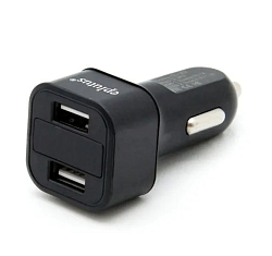 Авто ЗУ 2USB 2.1A EPLUTUS CU-202 черное (с экраном)