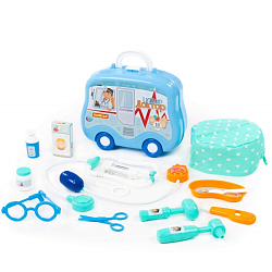 Набор ПОЛЕСЬЕ "Доктор №17" 18 эл. (в чемоданчике на колёсиках)