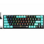 Клавиатура БП REDRAGON Castor Pro, черный/зеленый