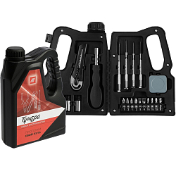 Набор инструментов ТУНДРА, подарочный пластиковый кейс "Канистра", 21 предмет 7379043