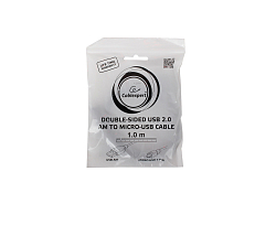 Кабель USB <--> microUSB  1.0м GEMBIRD/CABLEXPERT CC-mUSB2D-1M, пакет