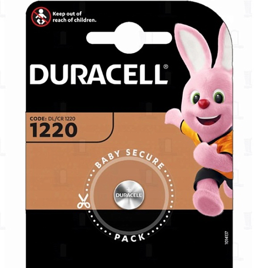 Элемент питания DURACELL CR1220 BL-1 (1/10/100/12000)