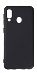 Силиконовый чехол FaisON для SAMSUNG Galaxy A20, Matte, тонкий, непрозрачный, матовый, цвет: чёрный