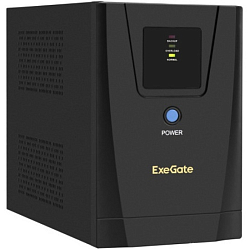 Источник бесперебойного питания ExeGate SpecialPro UNB-1200.LED.AVR.2SH.3C13.USB 1200VA/750W, LED, AVR, 2*Schuko+3*C13, USB,съемн.кабель, металлически