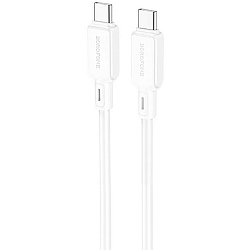 Кабель Type-C <--> Type-C  1.0м BOROFONE BX94 Silicon, белый, 60W
