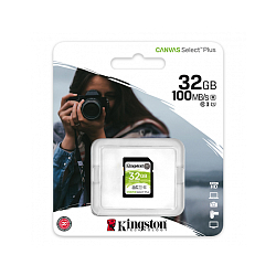 SD 32Gb Kingston Canvas Select Plus, Class10, UHS-I U1 100Mb/s