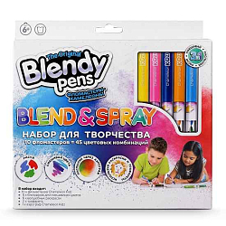 Набор фломастеров-хамелеонов «Blendy pens» (10 шт.) c раскрасками, траф. и аэрог. CK1201
