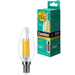 Лампа светодиодная CAMELION C35 12W/3000К/E14