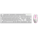 Клавиатура+Мышь DEFENDER Motion C-977 RU, белый