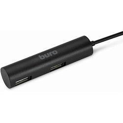 USB-хаб BURO BU-HUB4-0.5R-U2.0 4порт. черный