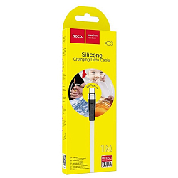 Кабель USB <--> Type-C  1.0м HOCO X53 плоский, белый