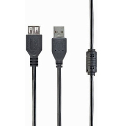 Кабель-удлинитель USB  1.8 м FILUM черный (FL-CPro-U2-AM-AF-F1-1.8M)