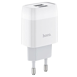 Сетевое ЗУ 2USB 2.4A HOCO C73A, Glorious белый