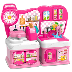 Игровой набор-кухня "Готовим завтрак" (25х10х21,5 см, кран с водой)
