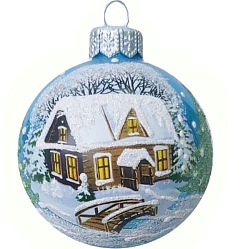 Шар "Пейзаж 1", 65 мм., без упаковки, мультицвет, КР-65-192163