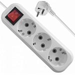 Сетевой удлинитель 10.0м KRONUS KRS-04-0011, 3 розетки, 16А/3,5кВт с/з ПВС 3х1,0