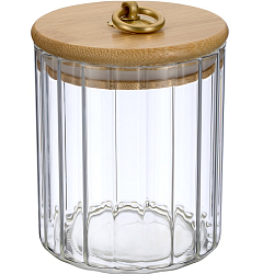 Банка стеклянная с бамбуковой крышкой, 550 мл REGENT Linea TORRE