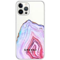 Задняя накладка GRESSO для iPhone 12. Коллекция "Drama Queen". Модель "Unicorn Agate".