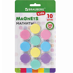 Магниты 30 мм, НАБОР 10 шт., "MACAROONS", BRAUBERG KIDS, блистер, 272521