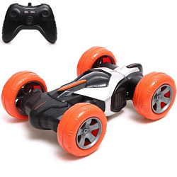 Машинка - перевертыш STUNT работает от аккумулятора, цвет оранжевый