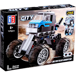 Конструктор инерционный «Внедорожник», 2 варианта сборки, 129 д 9319665