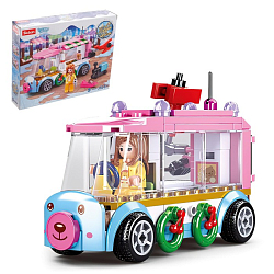 Конструктор SLUBAN Розовая мечта «Минивен», 143 детали