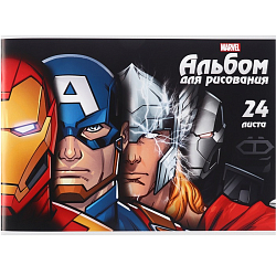 Альбом для рисования А4, 24 листа 100 г/м², на скрепке, Мстители 10248875