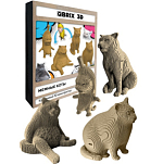 Картонный 3D конструктор QBRIX Мемные коты