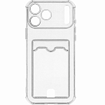 Задняя накладка ZIBELINO Silicone Card Holder для iPhone 17 Pro Max (прозрачный)