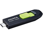USB 64Gb A-Data UC300, чёрный, зелёная вставка, Type-C