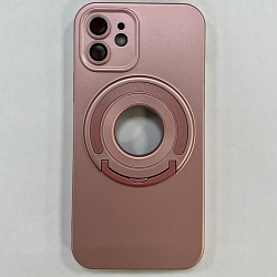 Силиконовый чехол ORION Magsafe для iPhone 12 розовый, подставка-выдвижная