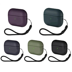 Силиконовый чехол Leather Case для AirPods Pro (МИКС)