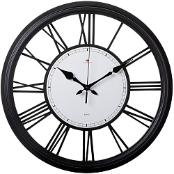 Часы настенные РУБИН "Классика" круг d=40см, корпус чёрный 94014-003)