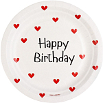 Тарелка одноразовая бумажная Happy Birthday, 18 см 9550484