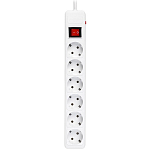 Сетевой фильтр  3.0м SMARTBUY SBSP-6-30-W, белый, 6розеток, 16А, без з/ш, с з/к, ПВС 3x1.0 мм²