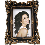 Фоторамка пластик 10х15 см "Эклектика" тёмное золото на чёрном 20,5х16 см 2789267