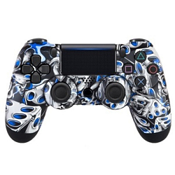 Геймпад БП для SONY PS4 Dual Shock с рисунком "Граффити синий"