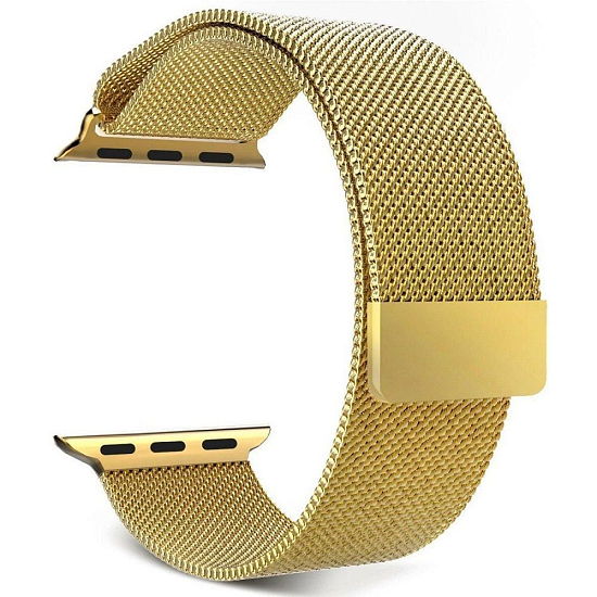 Металлический браслет NONAME на Apple Watch 1/2/3/4/5 (38/40), Бронзовое золото, миланская петля