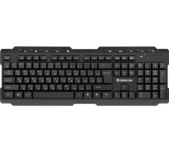 Клавиатура БП DEFENDER HB-195 RU Element чёрная